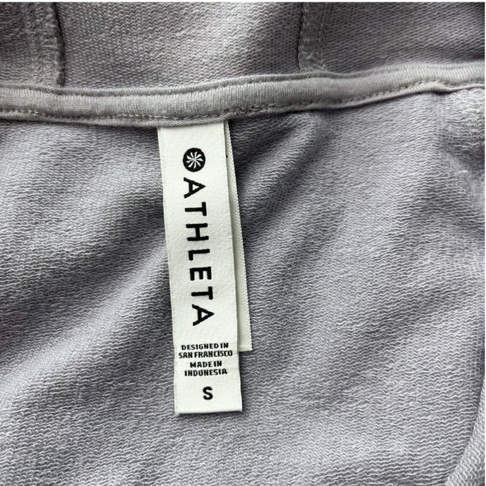 Athleta Hooded Cabana Tunic Top Small Purple Tencel‎ Blend Short Sleeve Pockets - Picture 4 of 9